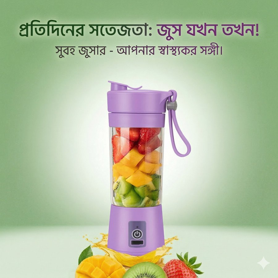 Portable Juicer - 380ml USB Rechargeable Blender Mixer - 6 Blades Juicer Bottle Cup for Juice, Citrus, Lemon, Vegetables, Fruit Smoothies. Enjoy Fresh and Healthy Drinks Anywhere, Anytime