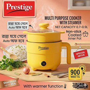 mini multi cooker | Prestige Plus Multi Cooker – Multi-Function Electric Cooking Pot | Fry, Boil, Steam & Cook