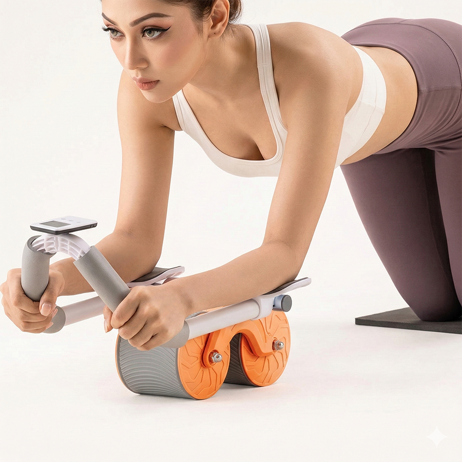 Automatic Rebound Abdominal Wheel with Elbow Support