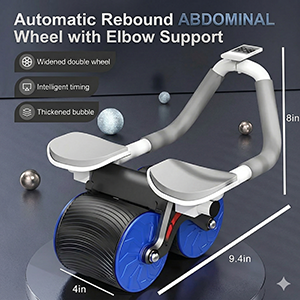Automatic Rebound Abdominal Wheel with Elbow Support